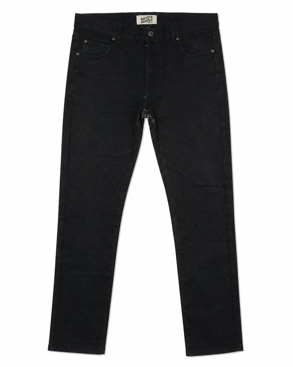 Naked & Famous Super Guy Black Power Stretch Jeans Men’s 34x29 Made Canada